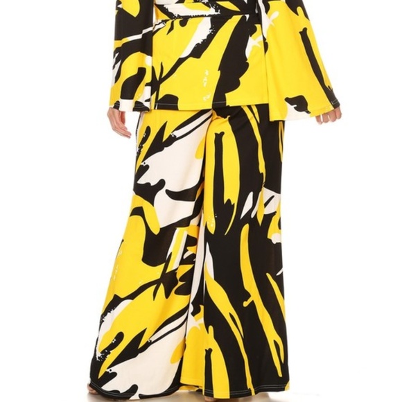 Beautiful YL/Blk plus size pant set *Host pick - Picture 4 of 5